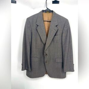 Evan-Picone Classic Grey Wool‎ Blend Blazer Two-Button Suit Jacket 44R K-08